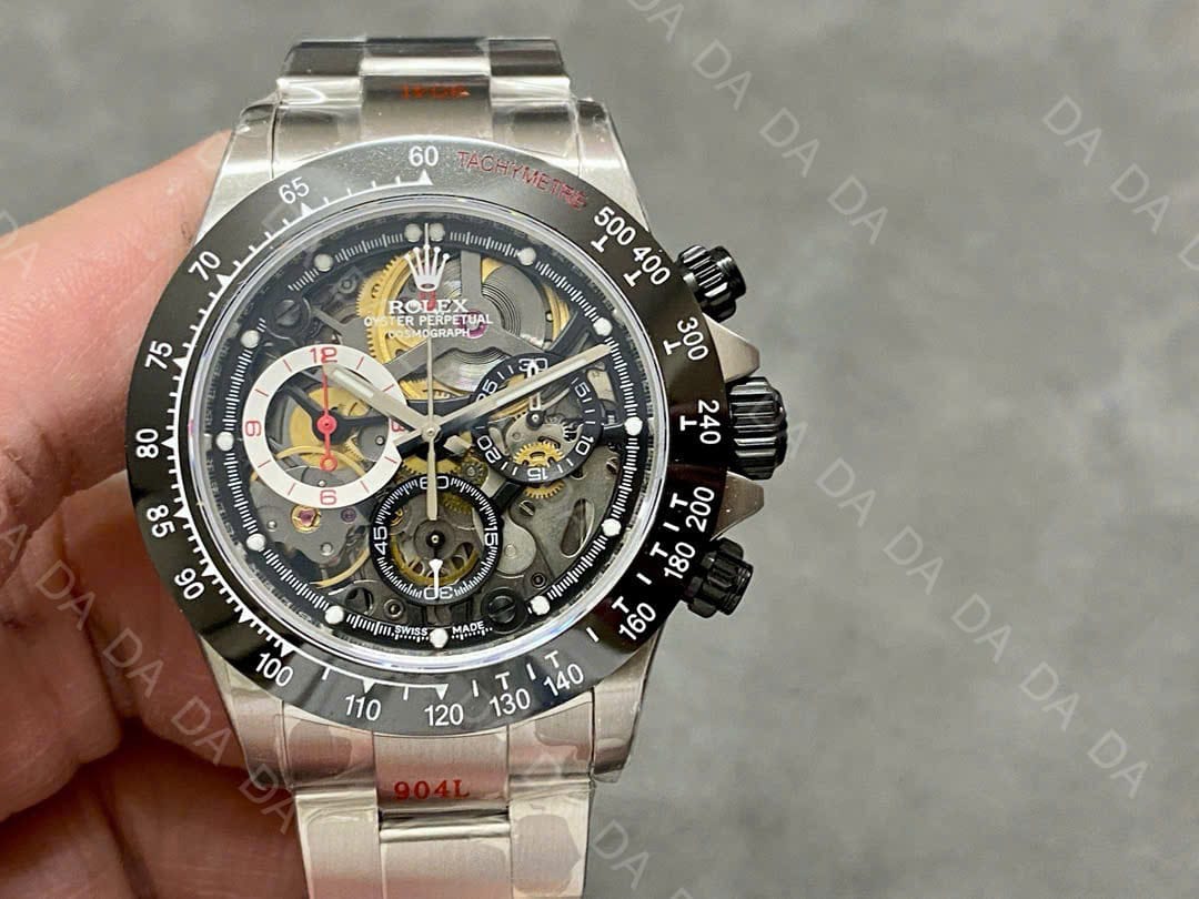 롤렉스 데이토나 스켈레톤 블랙 시스루백 40mm 5