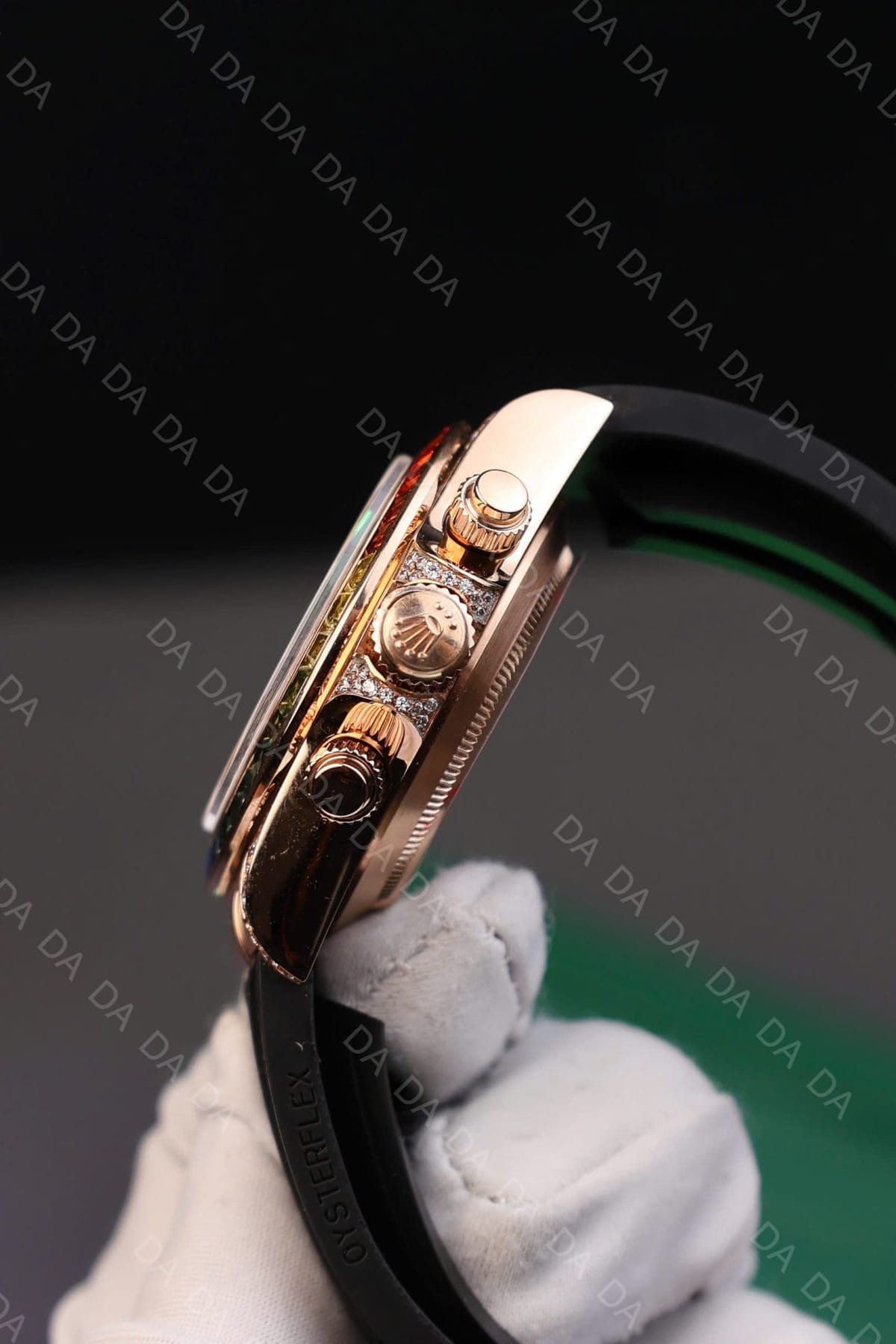 롤렉스 데이토나 로즈골드 금통 레인보우 풀파베 러버밴드 40mm 13