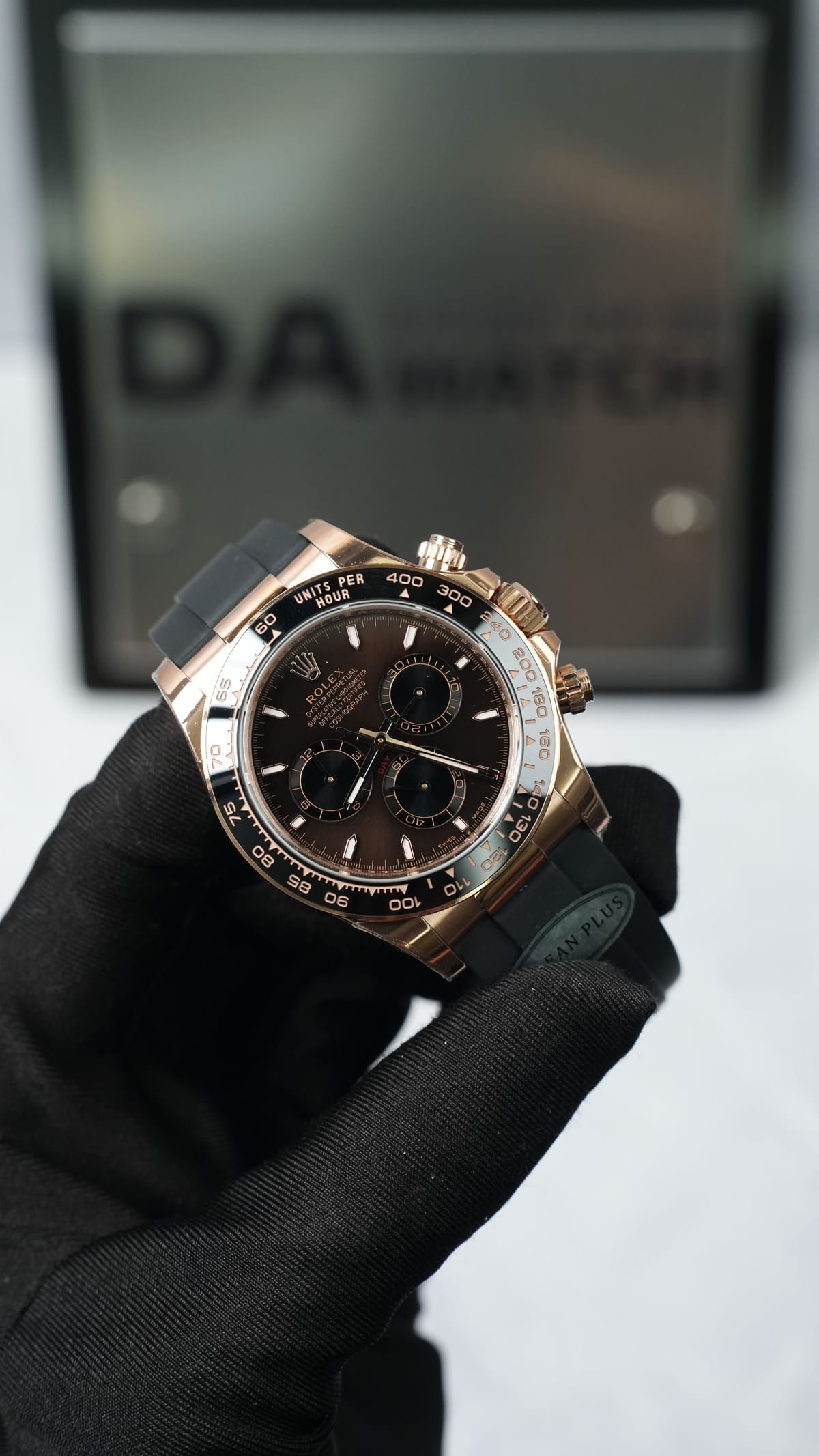 롤렉스 데이토나 로즈골드 금통 초코판 러버밴드 40mm 18