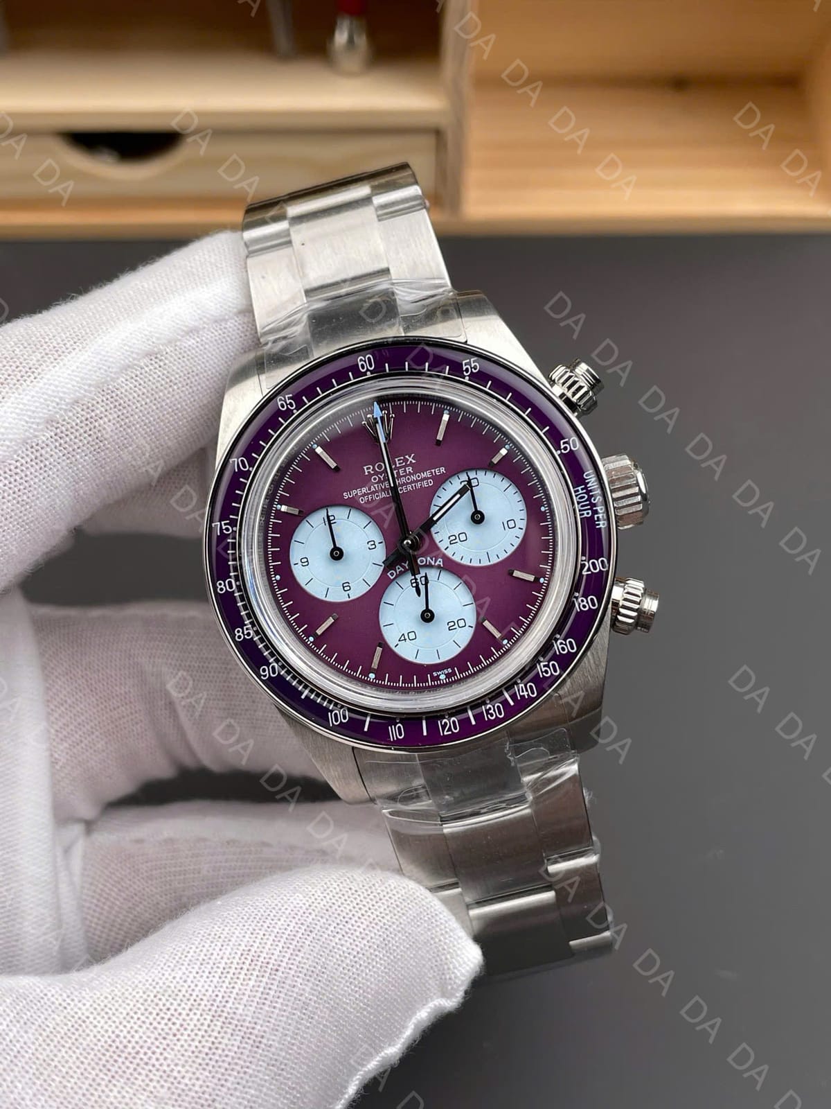 롤렉스 데이토나 화이트골드 버건디 다이얼 40mm 3