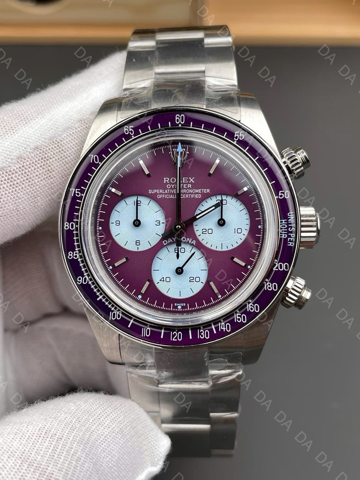 롤렉스 데이토나 화이트골드 버건디 다이얼 40mm 4