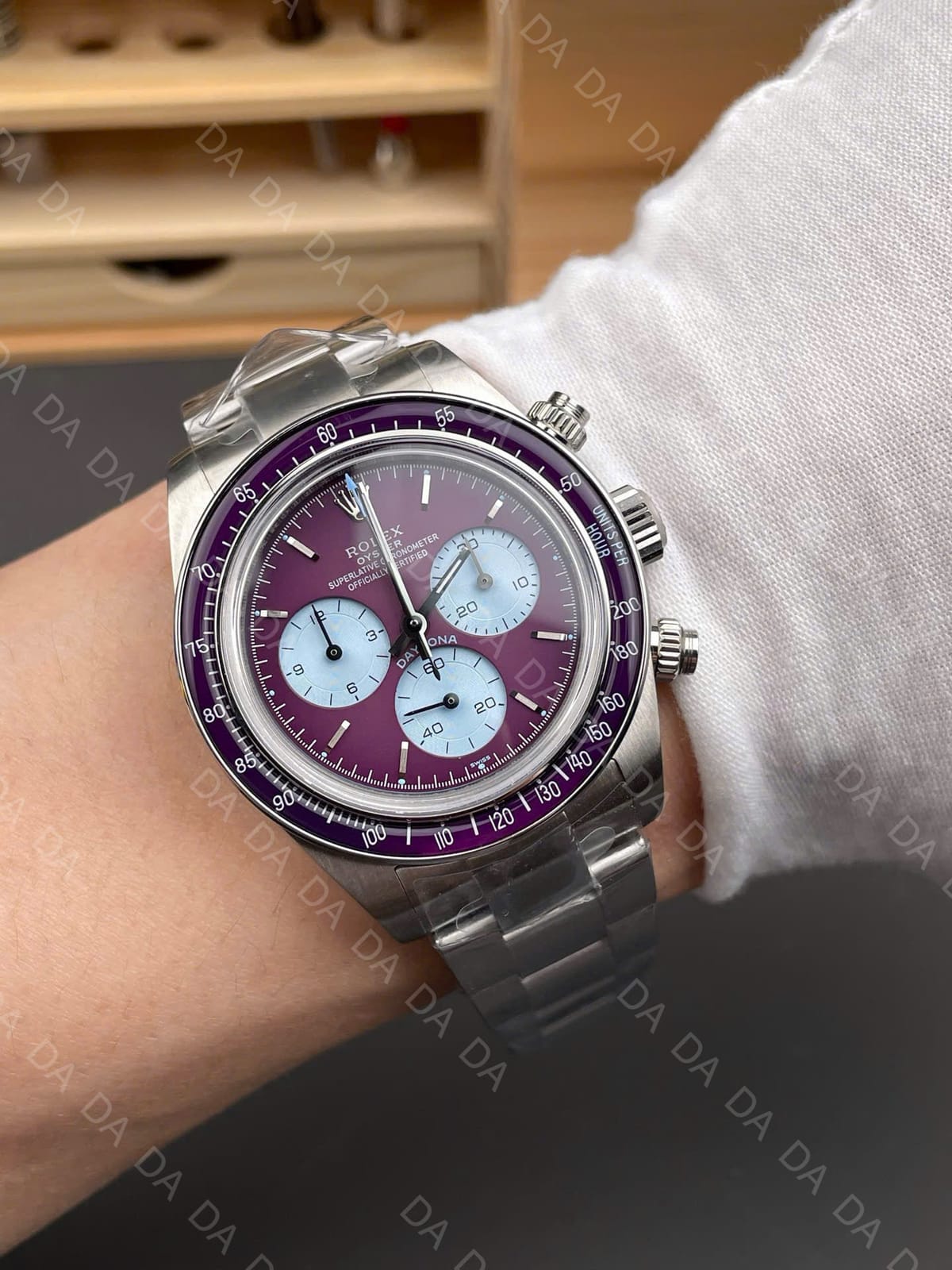 롤렉스 데이토나 화이트골드 버건디 다이얼 40mm 10
