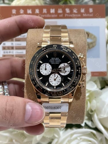 롤렉스 데이토나 로즈골드 금통 검판 시스루백 40mm