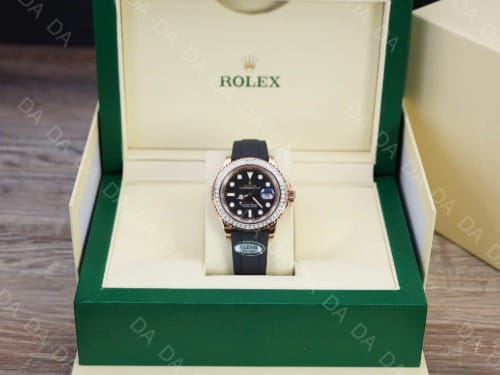 롤렉스 요트마스터1 로즈골드 금통 검판 다이아베젤 40mm