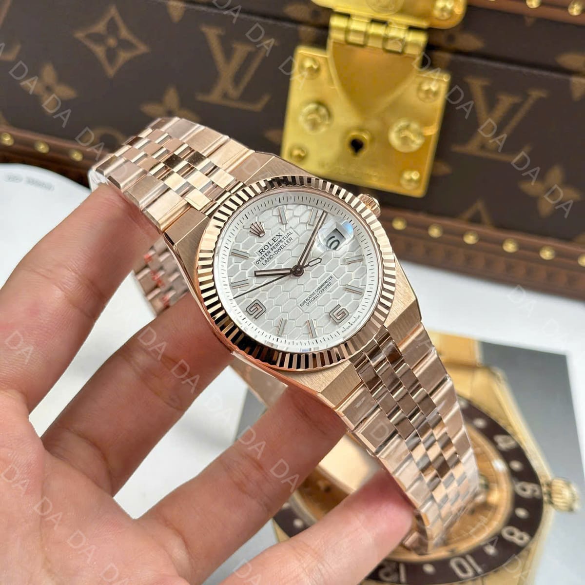 롤렉스 랜드드웰러 로즈골드 금통 흰판 40mm 3