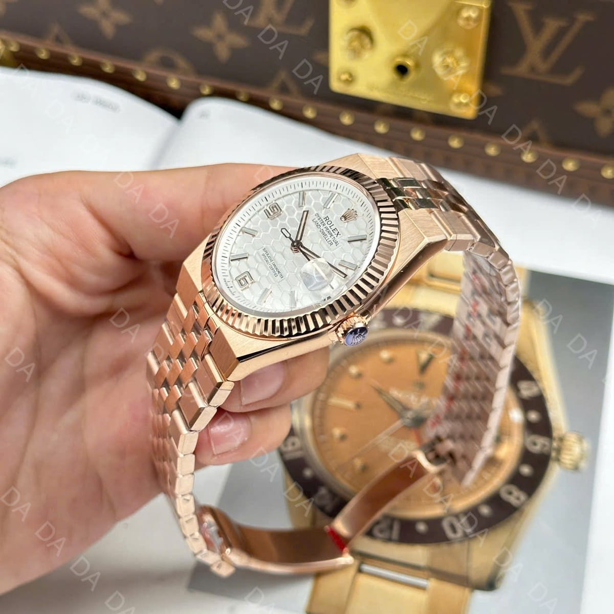 롤렉스 랜드드웰러 로즈골드 금통 흰판 40mm 5