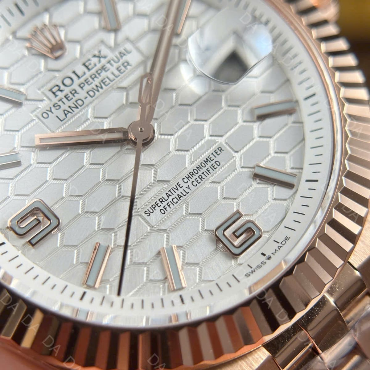 롤렉스 랜드드웰러 로즈골드 금통 흰판 40mm 9