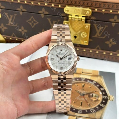롤렉스 랜드드웰러 로즈골드 금통 흰판 40mm