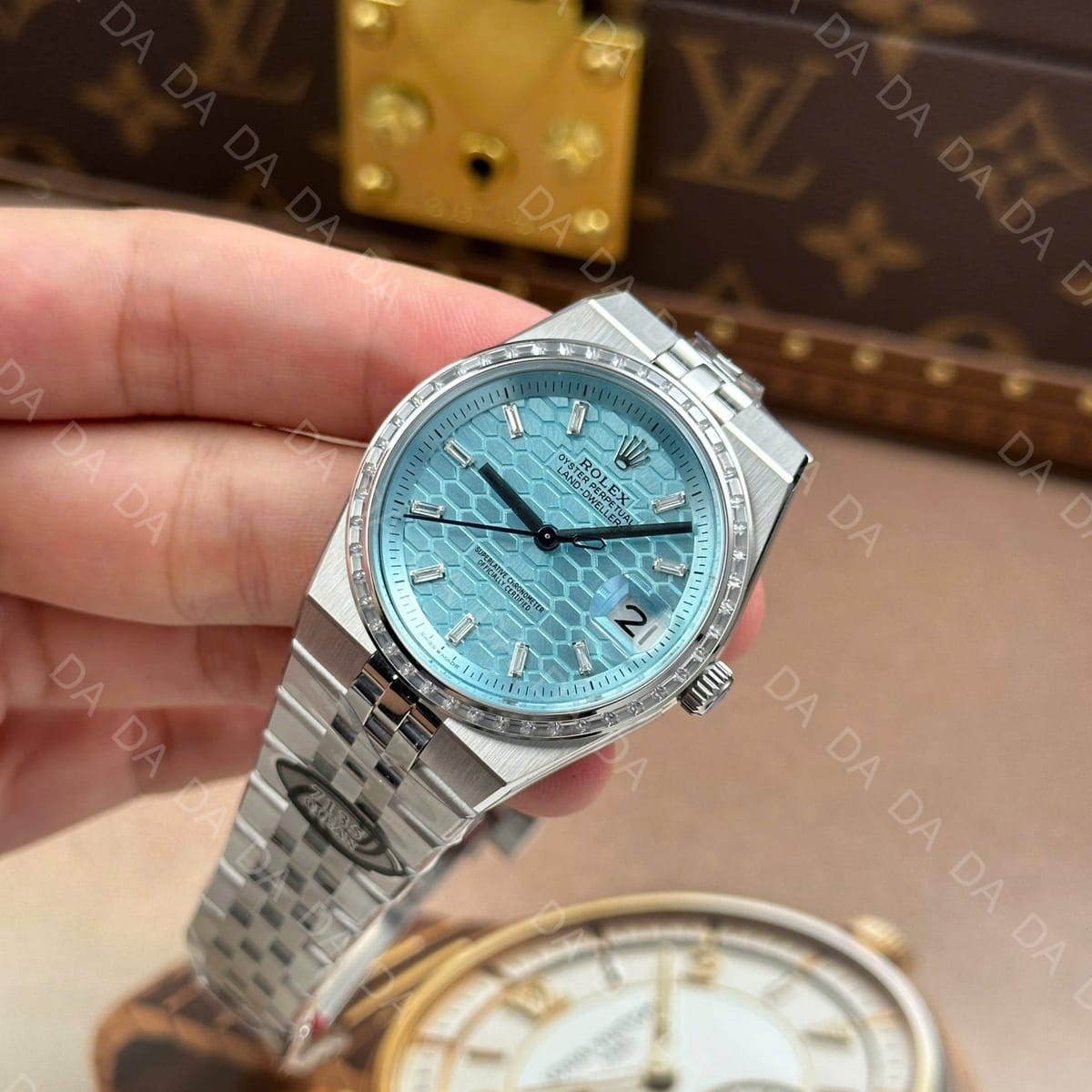 롤렉스 랜드드웰러 스틸 아이스블루 바게트다이아 다이아베젤 36mm 4