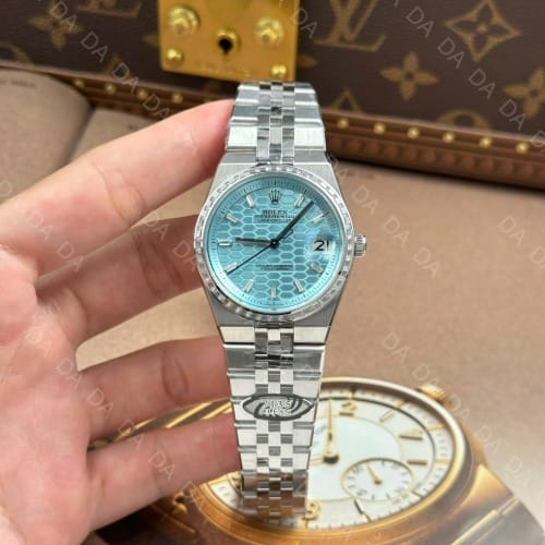 롤렉스 랜드드웰러 스틸 아이스블루 바게트다이아 다이아베젤 36mm