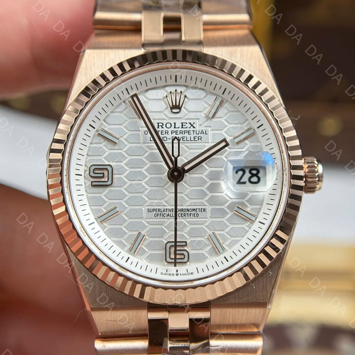 롤렉스 랜드드웰러 로즈골드 금통 흰판 36mm 6