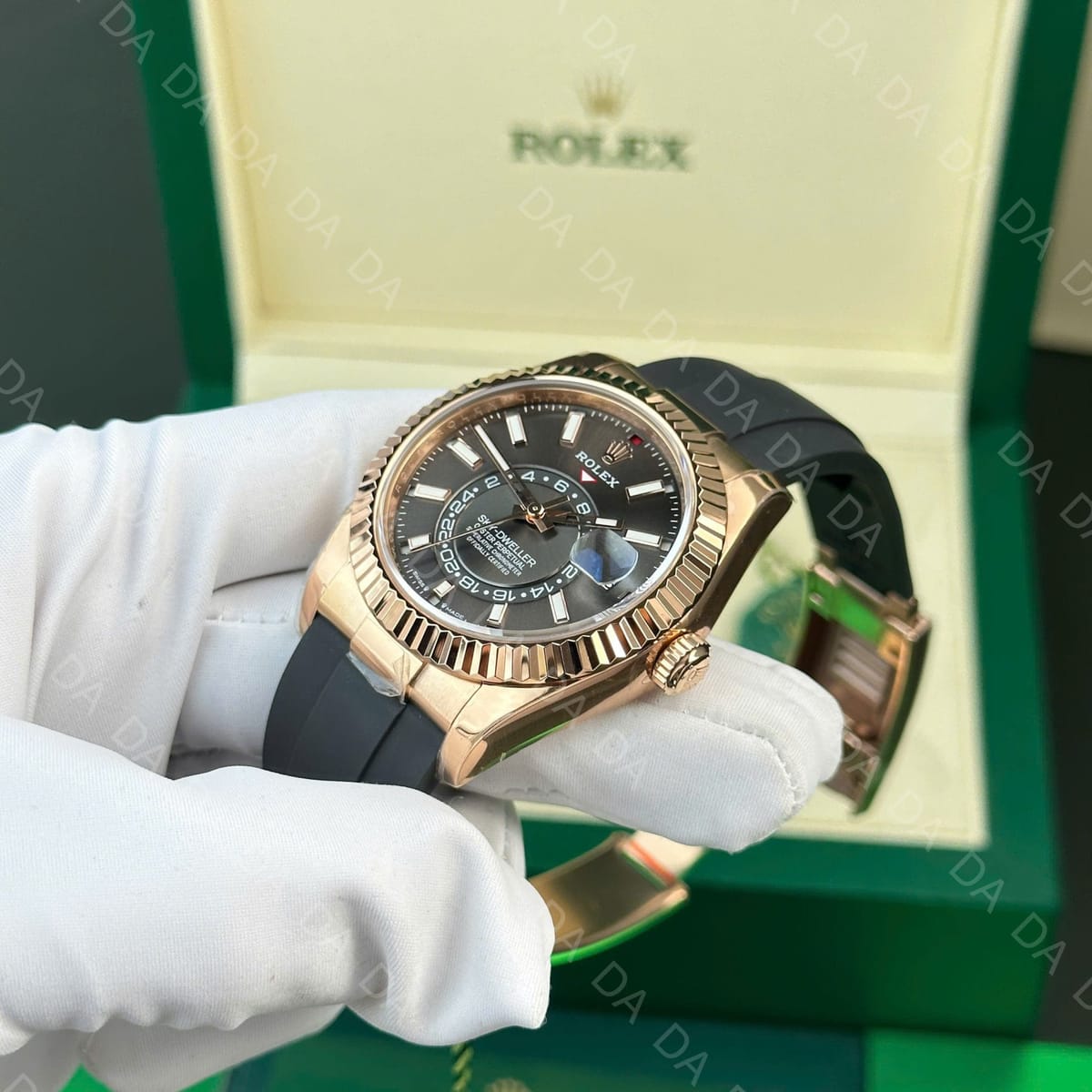 롤렉스 스카이드웰러 로즈골드 금통 그레이판 러버밴드 42mm 6