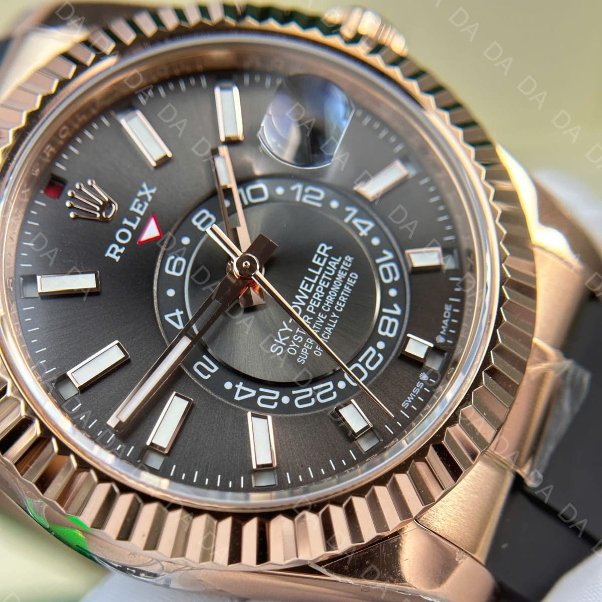 롤렉스 스카이드웰러 로즈골드 금통 그레이판 러버밴드 42mm 7