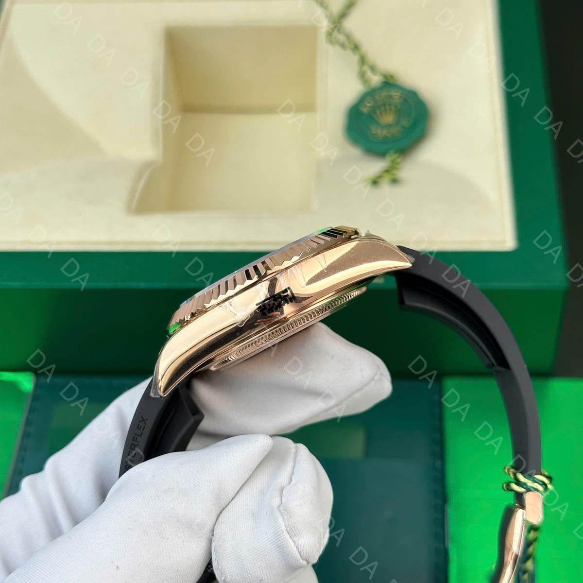 롤렉스 스카이드웰러 로즈골드 금통 그레이판 러버밴드 42mm 12