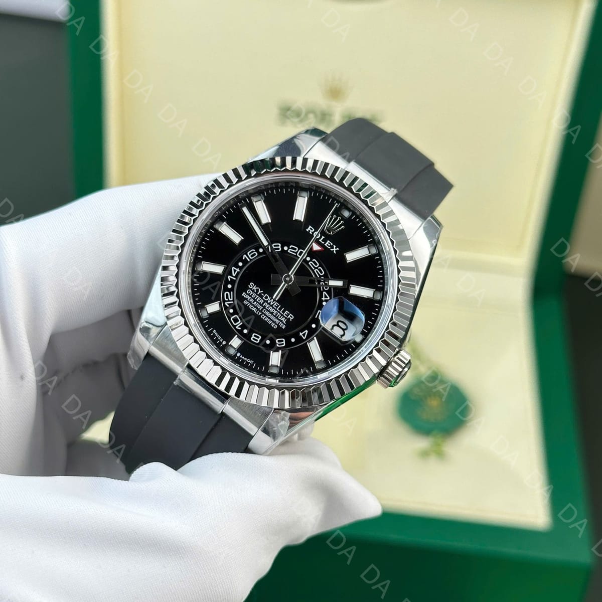롤렉스 스카이드웰러 스틸 검판 러버밴드 42mm 5