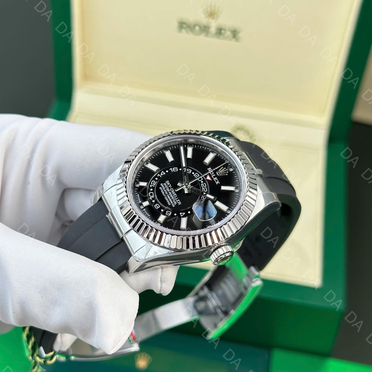 롤렉스 스카이드웰러 스틸 검판 러버밴드 42mm 6