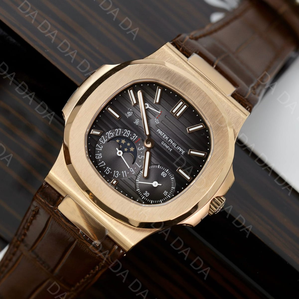 파텍필립 노틸러스 금통 그레이다이얼 가죽밴드 40mm 5