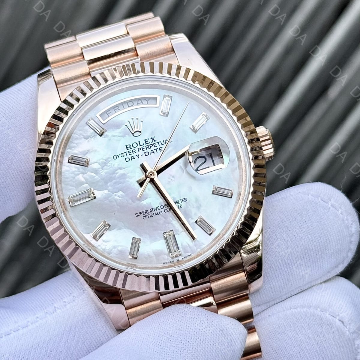 롤렉스 데이데이트 로즈골드 금통 자개판 40mm 5