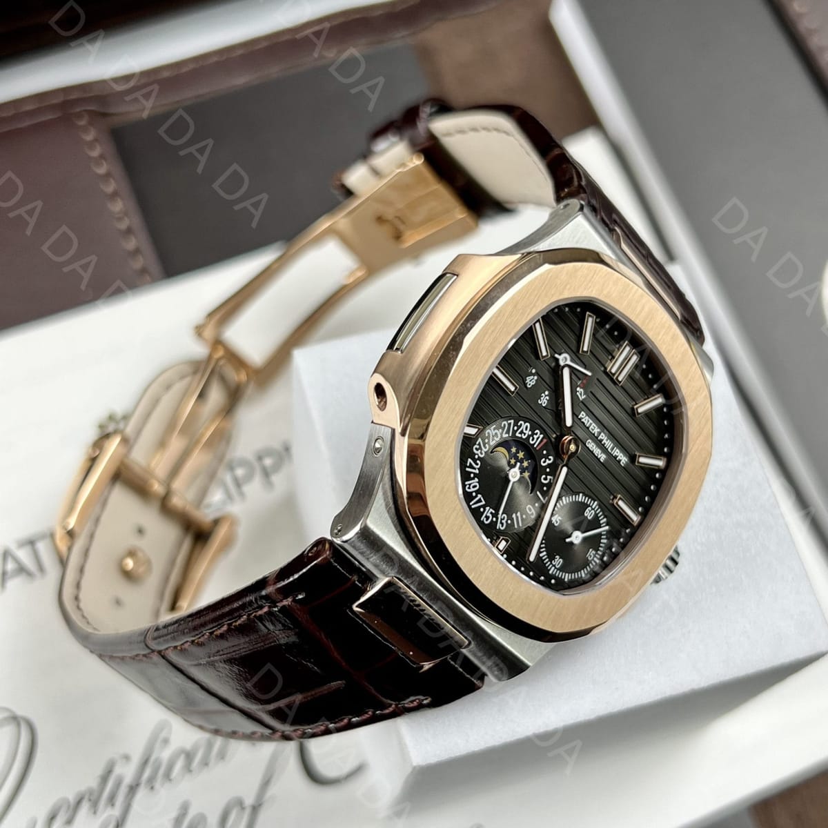 파텍필립 노틸러스 5712 콤비 그레이다이얼 가죽밴드 40mm 7