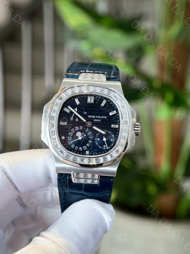 파텍필립 노틸러스 5724 화이트골드 청판 가죽밴드 40mm
