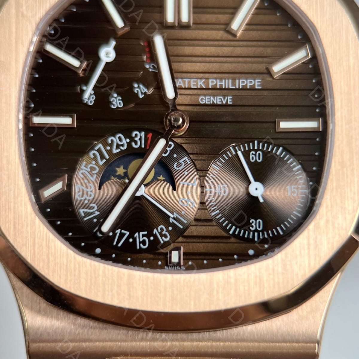 파텍필립 노틸러스 5712 금통 브라운다이얼 가죽밴드 40mm 3