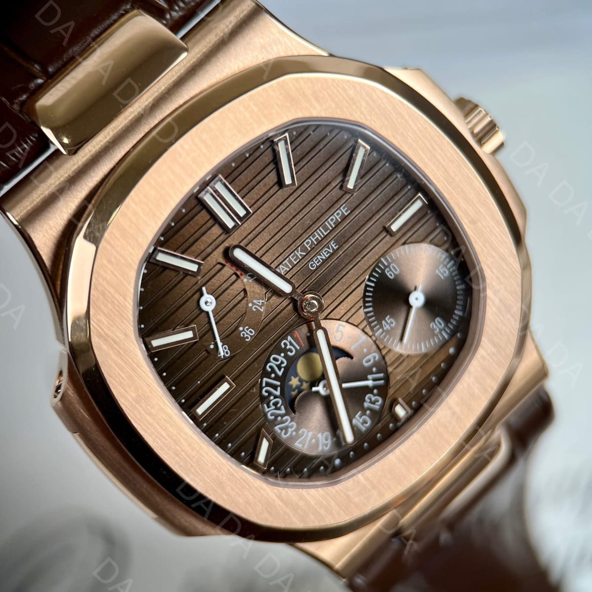 파텍필립 노틸러스 5712 금통 브라운다이얼 가죽밴드 40mm 4