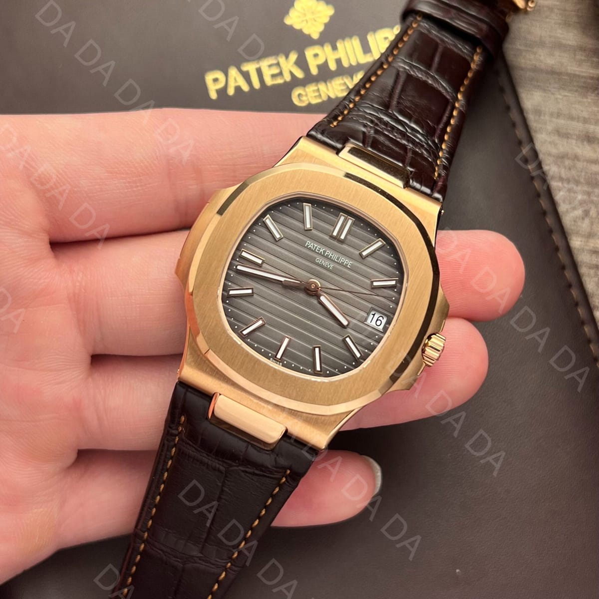 파텍필립 노틸러스 5711 금통 그레이다이얼 가죽밴드 40mm 3