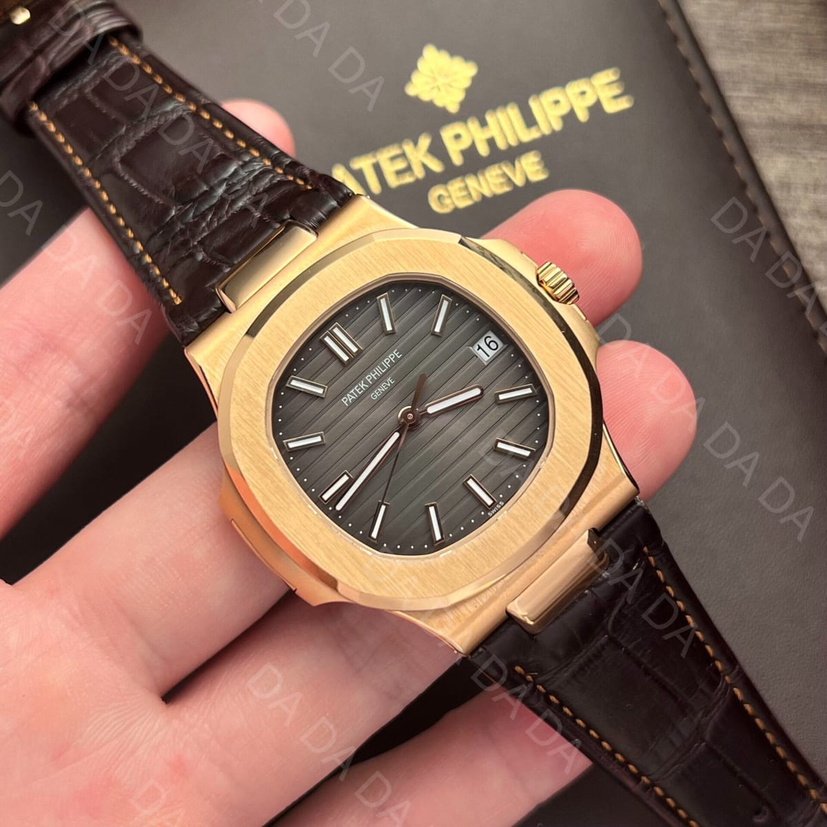 파텍필립 노틸러스 5711 금통 그레이다이얼 가죽밴드 40mm 4