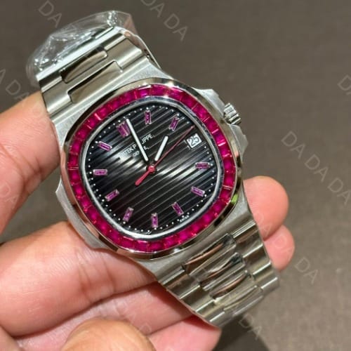 파텍필립 노틸러스 5723 그레이다이얼 레드 다이아베젤 40mm