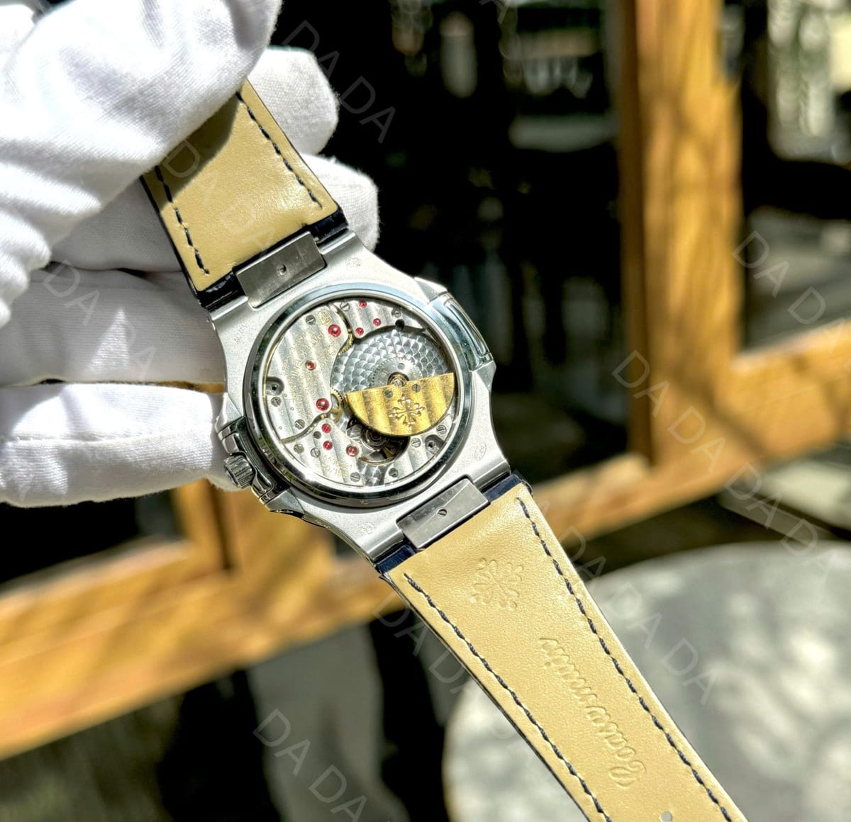 파텍필립 노틸러스 5740 청판 다이아베젤 가죽밴드 40mm 8
