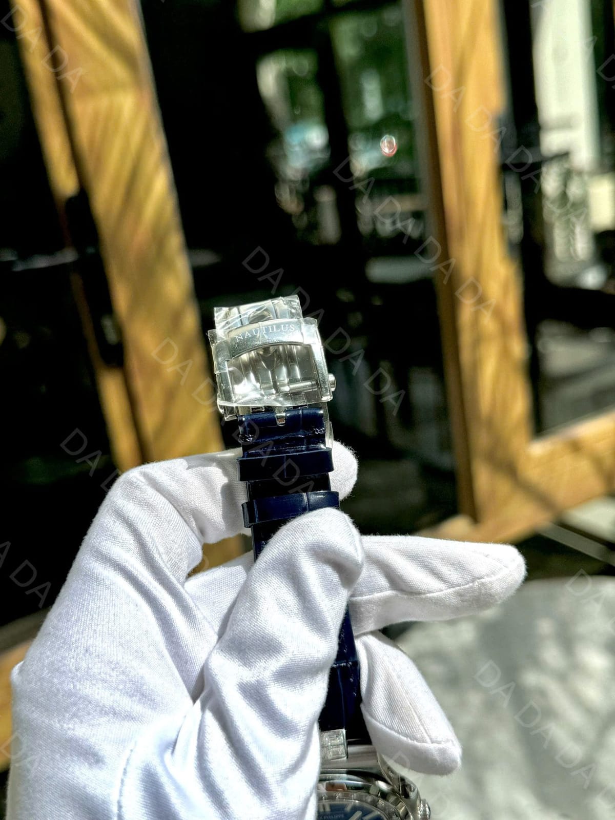 파텍필립 노틸러스 5740 청판 다이아베젤 가죽밴드 40mm 9