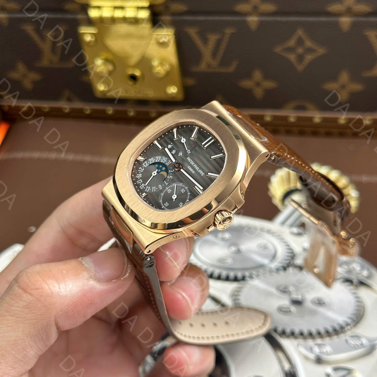 파텍필립 노틸러스 5712 금통 그레이다이얼 가죽밴드 40mm 7