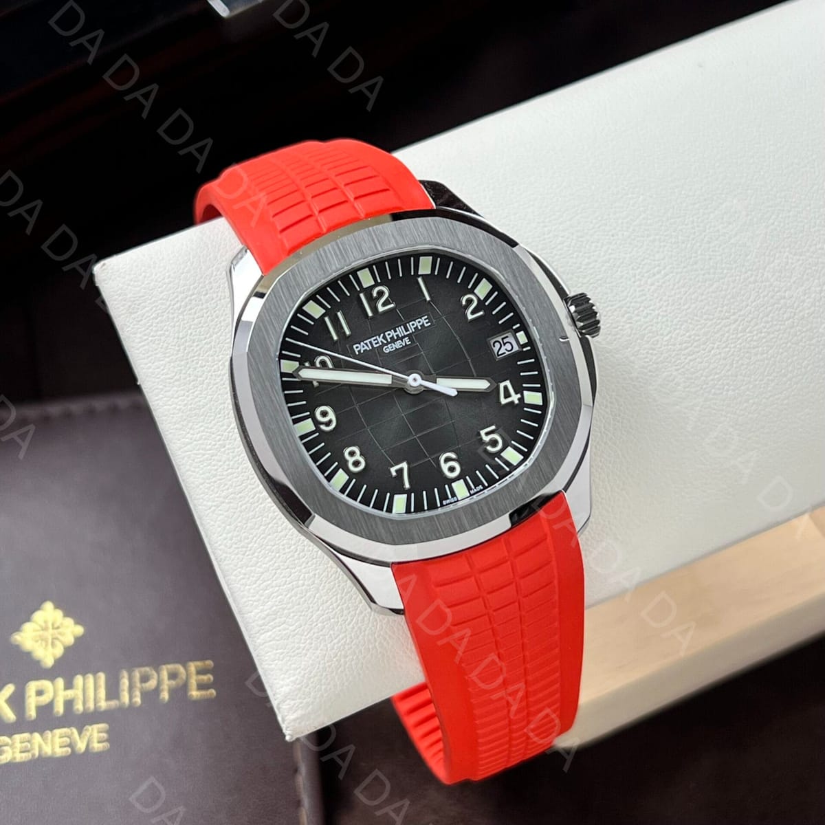 파텍필립 아쿠아넛 5167 블랙 레드 러버밴드 40mm 3