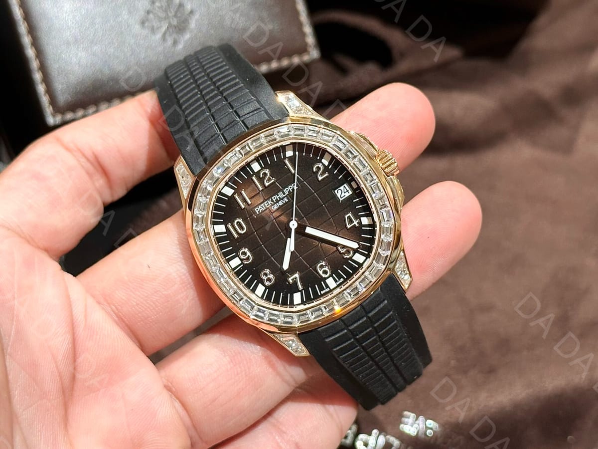 파텍필립 아쿠아넛 5167 금통 브라운다이얼 다이아베젤 40mm 4