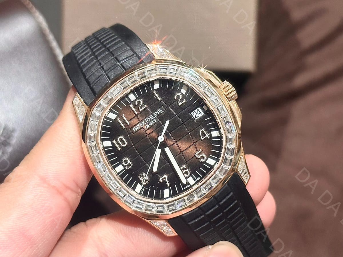 파텍필립 아쿠아넛 5167 금통 브라운다이얼 다이아베젤 40mm 5
