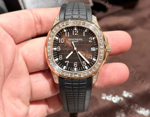 파텍필립 아쿠아넛 5167 금통 브라운다이얼 다이아베젤 40mm