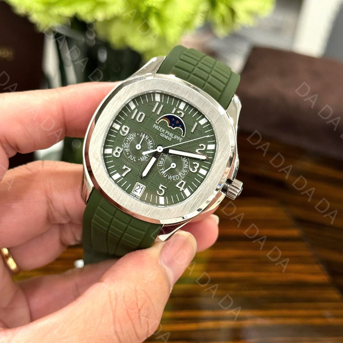 파텍필립 아쿠아넛 5261 그린 러버밴드 40mm 4