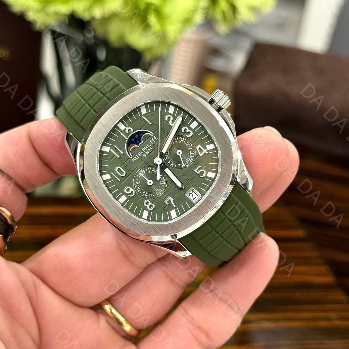 파텍필립 아쿠아넛 5261 그린 러버밴드 40mm 5