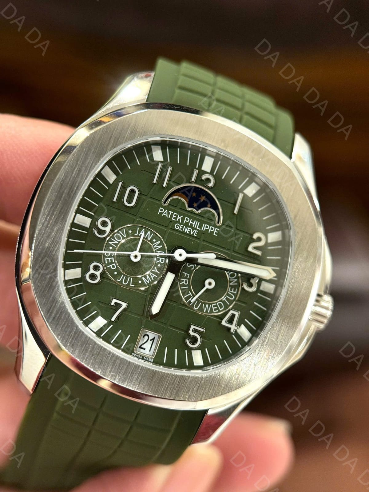파텍필립 아쿠아넛 5261 그린 러버밴드 40mm 6
