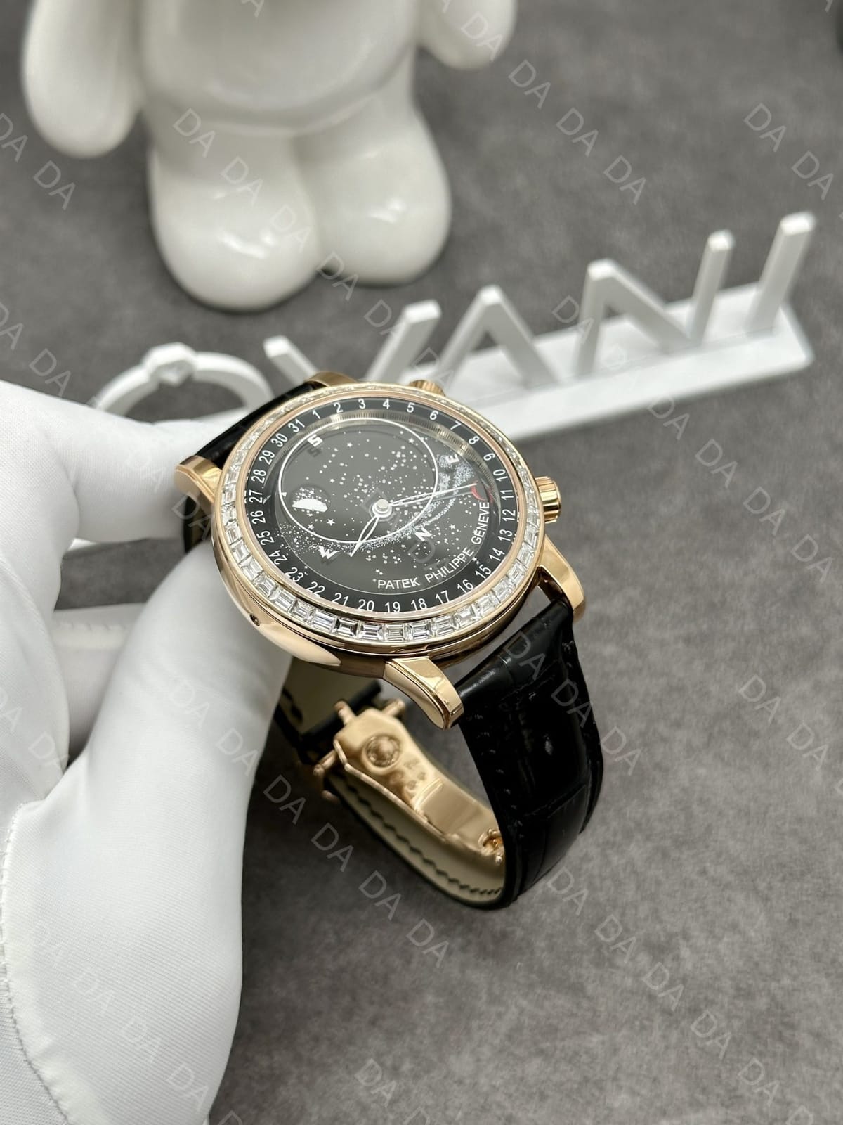 파텍필립 컴플리케이션 6104 금통 블랙 다이아베젤 44mm 5