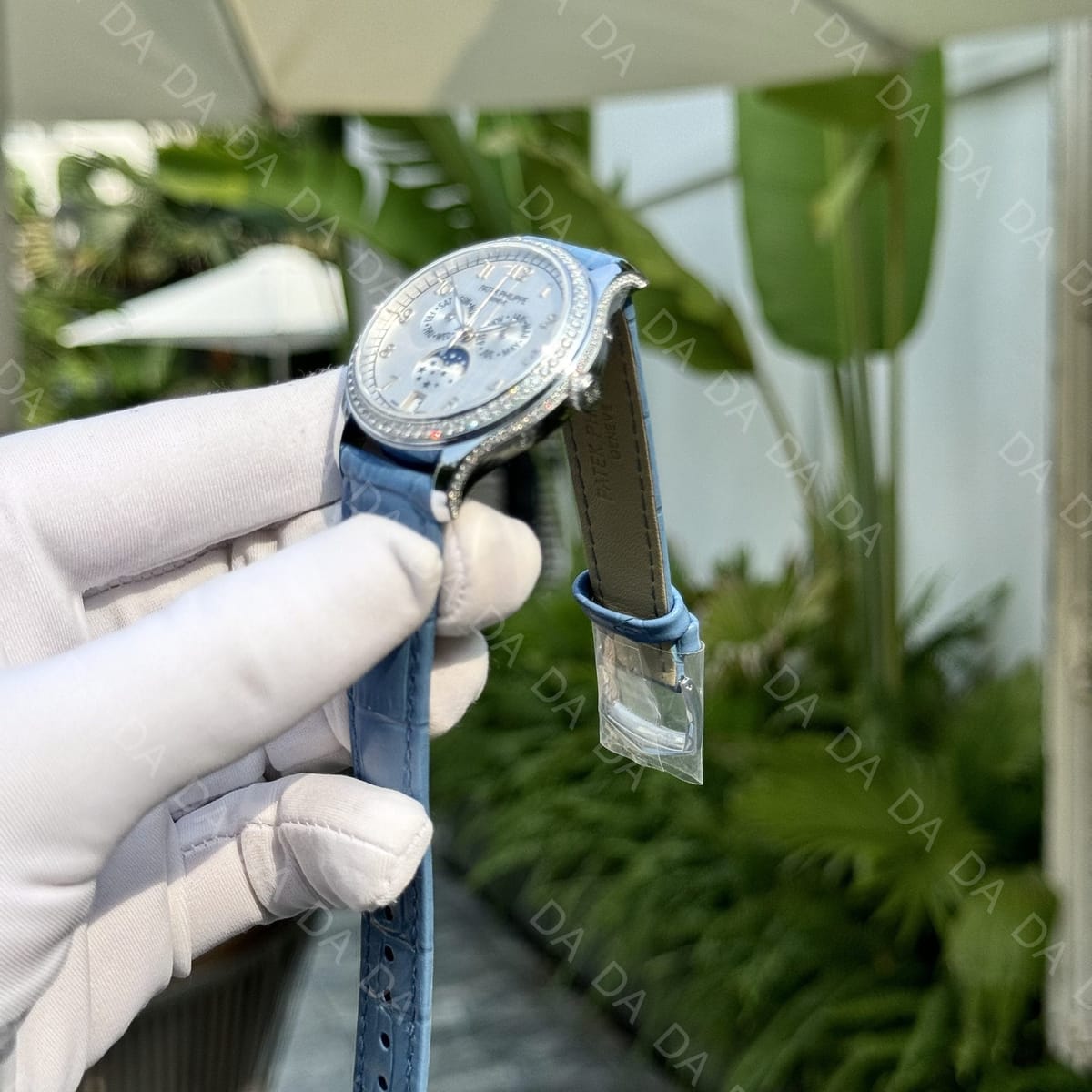 파텍필립 컴플리케이션 4947 흰판 다이아베젤 아이스블루 가죽밴드 38mm 7
