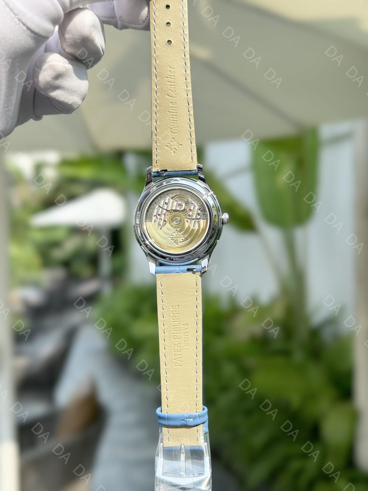 파텍필립 컴플리케이션 4947 흰판 다이아베젤 아이스블루 가죽밴드 38mm 9