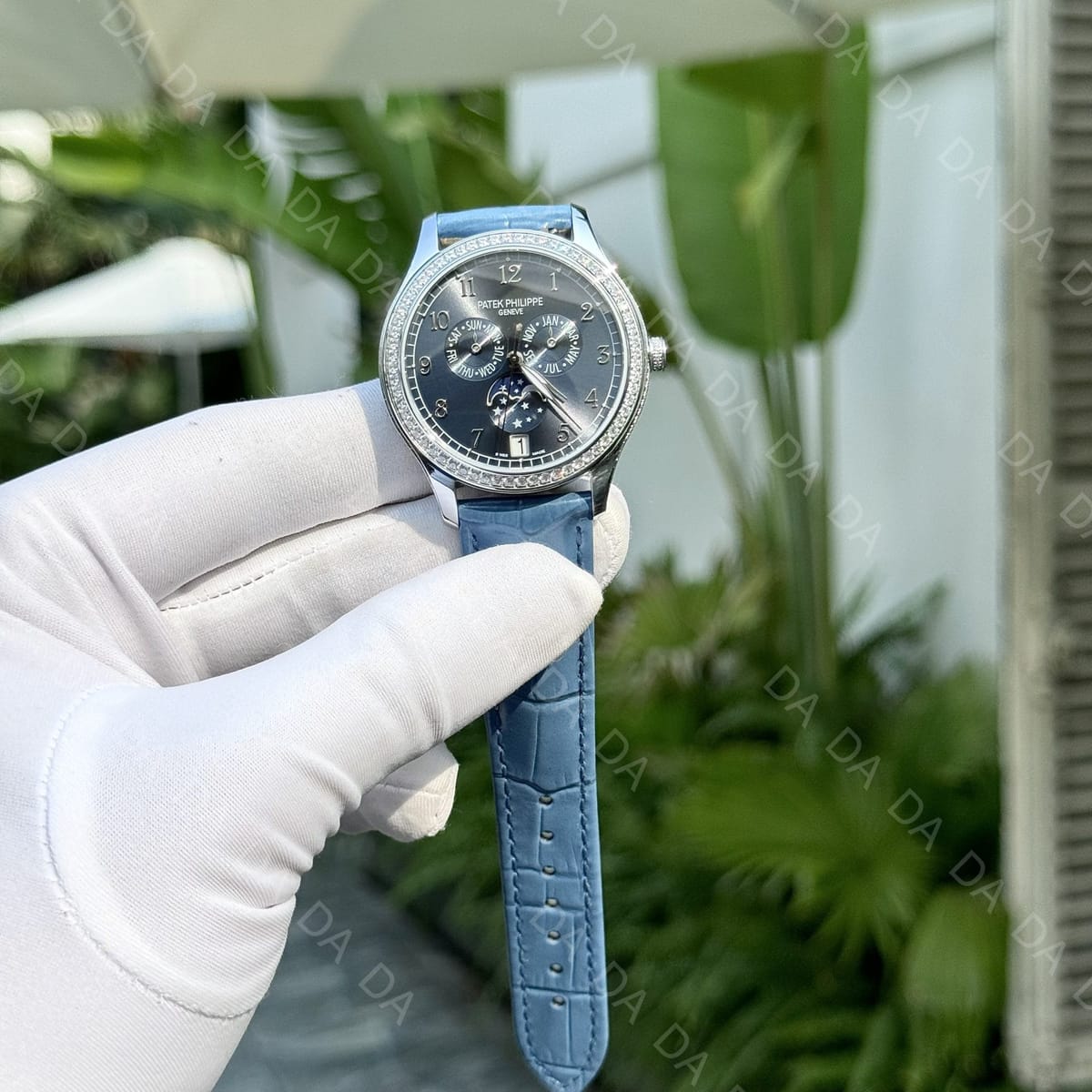 파텍필립 컴플리케이션 4947 그레이다이얼 다이아베젤 아이스블루 가죽밴드 38mm 5
