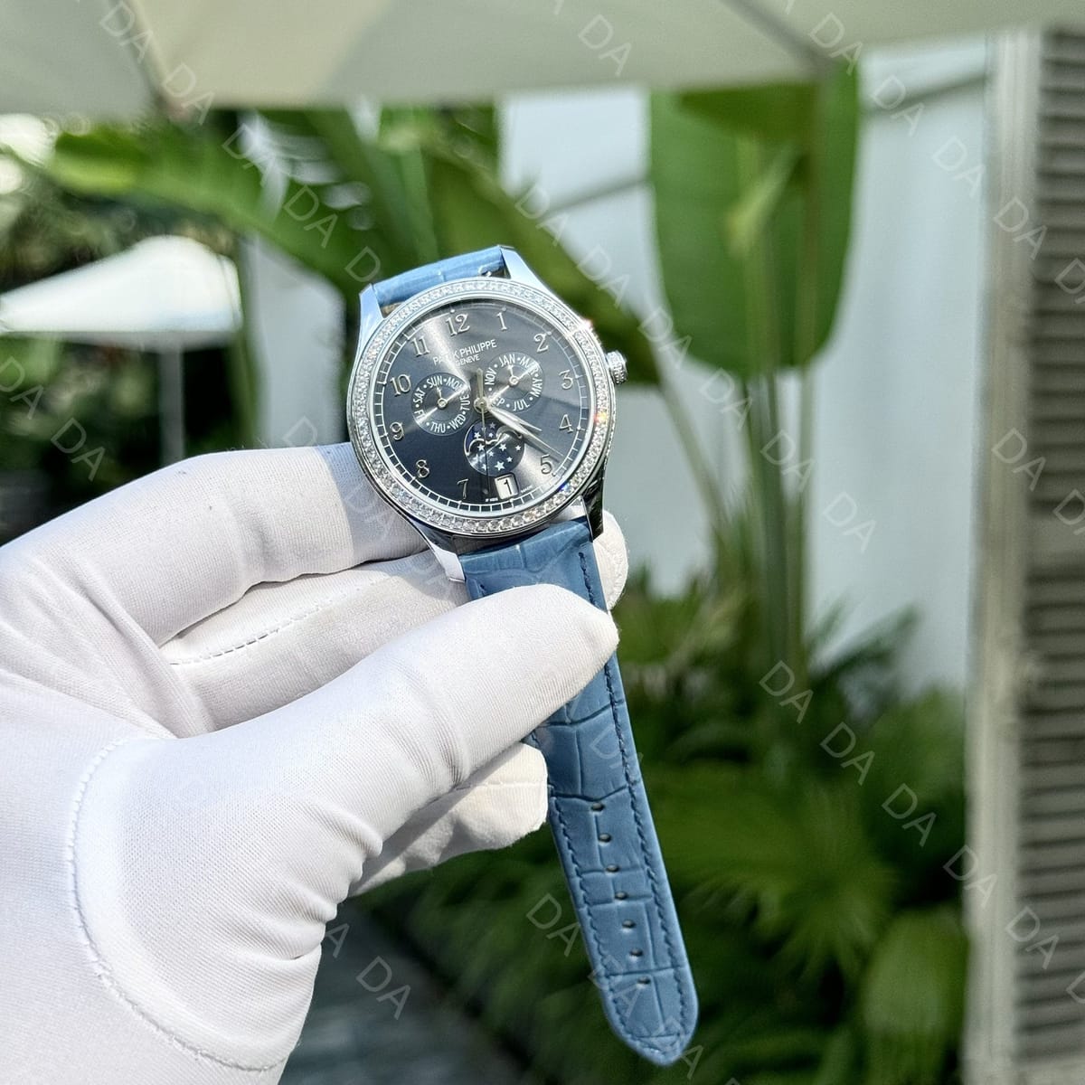 파텍필립 컴플리케이션 4947 그레이다이얼 다이아베젤 아이스블루 가죽밴드 38mm 7