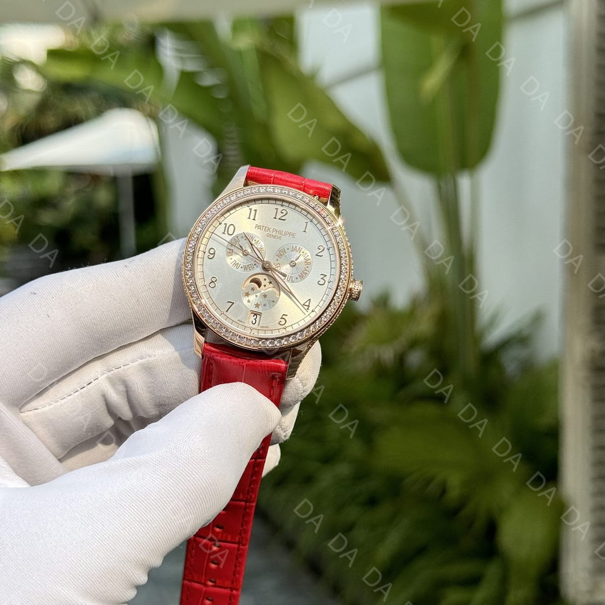 파텍필립 컴플리케이션 4947 로즈골드 금통 실버 레드 가죽밴드 다이아베젤 38mm 4