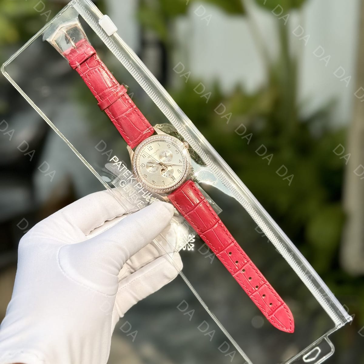 파텍필립 컴플리케이션 4947 로즈골드 금통 실버 레드 가죽밴드 다이아베젤 38mm 9