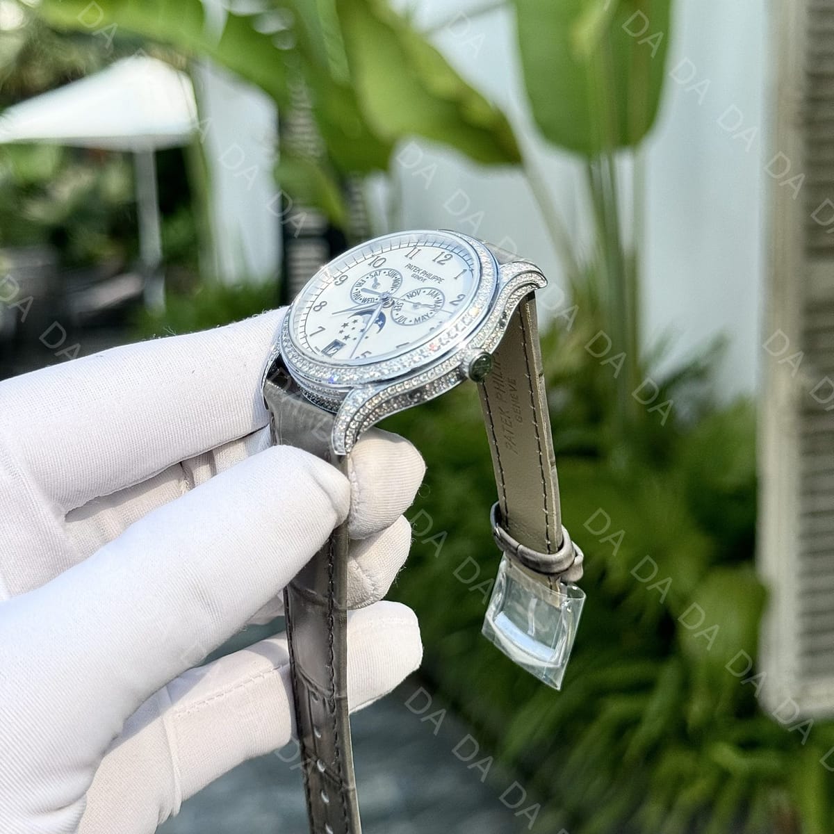 파텍필립 컴플리케이션 4947 실버 다이아베젤 그레이 가죽밴드 38mm 6