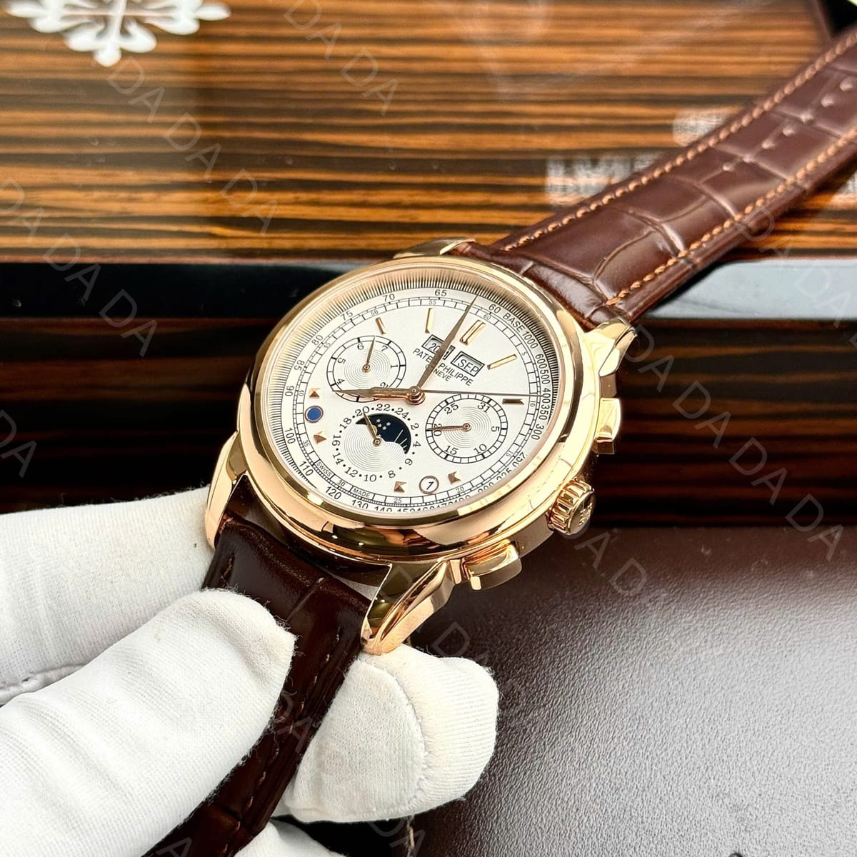 파텍필립 컴플리케이션 5270 금통 화이트다이얼 가죽밴드 41mm 5
