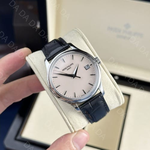 파텍필립 칼라트라바 5227 흰판 가죽밴드 39mm