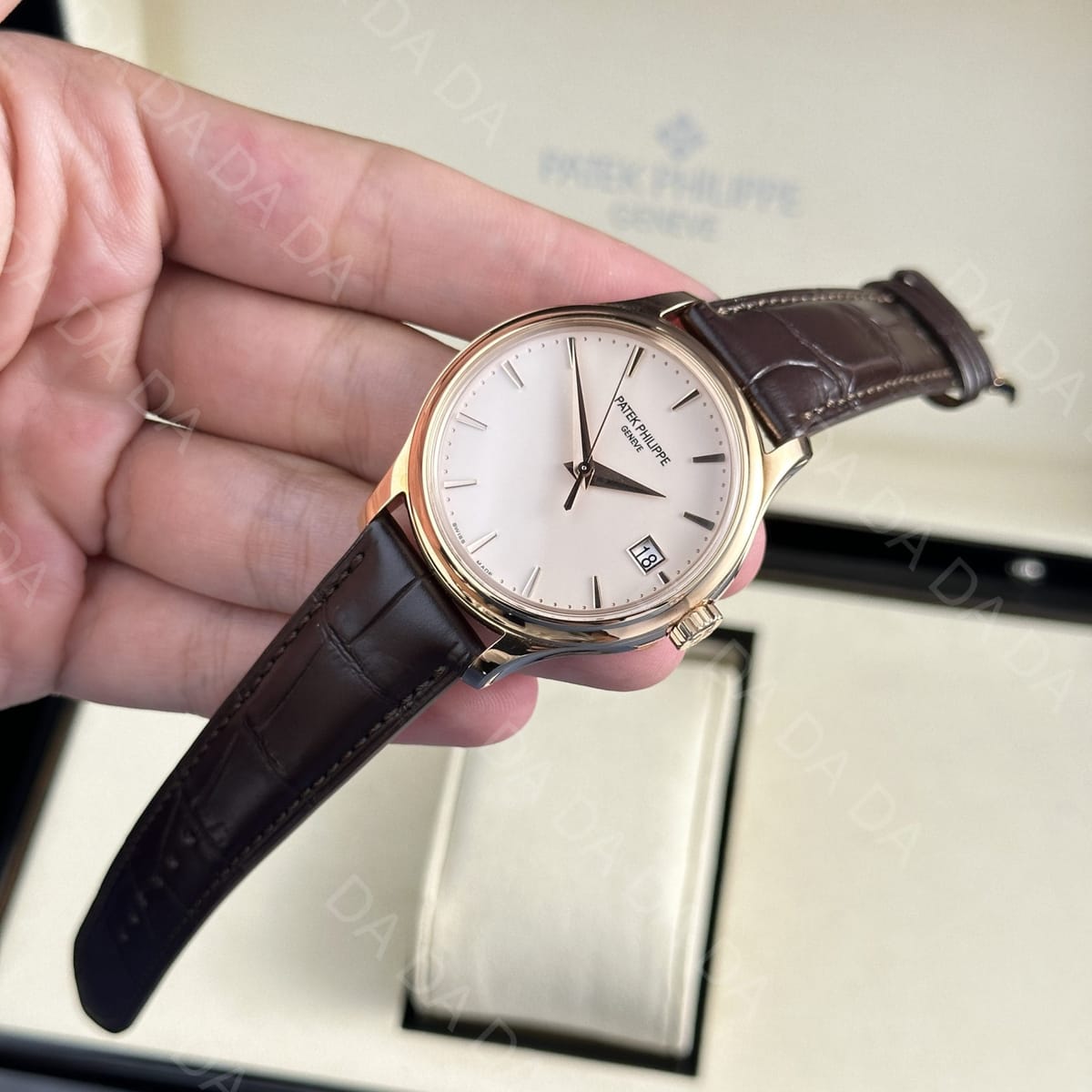 파텍필립 칼라트라바 5227 로즈골드 금통 흰판 39mm 4